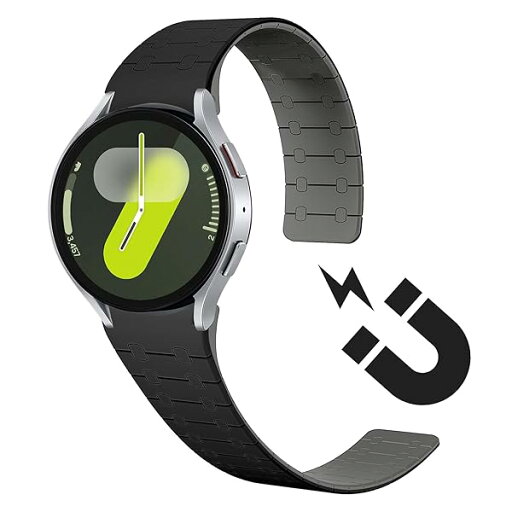 バンド 用の Samsung Galaxy Watch 7/6/5/4 (40mm 44mm)/Samsung Galaxy Watch FE/Galaxy Watch 6 Classic (43mm 47mm) 対応 シリコーン 磁気ストラップ バ バンド 用の Samsung Galaxy Watch 7/6/5/4 (40mm 44mm)/Samsung Galaxy Watch FE/Galaxy Watch 6 Classic (43mm 47mm) 対応 シリコーン 磁気ストラップ バ