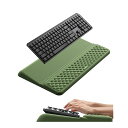 キーボードスタンド リストレスト付き キーボード 高さ調整 手首置き 疲労低減 人間工学設計 キーボード 台 リストレスト ソフトメモリーフォーム採用 オフィス/自宅/学校でのタイピングに最適(グリーン)