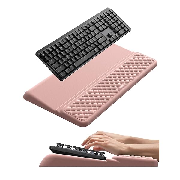 キーボードスタンド リストレスト付き キーボード 高さ調整 手首置き 疲労低減 人間工学設計 キーボー..