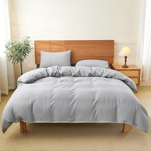 布団カバー ダブル 4点セット 洗いざらし やわらか 布団カバー 布団カバーセット ボックスシーツ 枕カ..