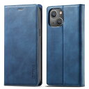 iPhone 13 ケース シンプル 手帳型 高級PUレザー 艶なしPU革 TPU バンパー カード収納 スタンド機能 マグネット 耐衝撃 全面保護 定番 人気 おしゃれ 財布型 アイフォン13 (6.1) - ネービー