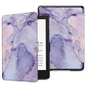 for Kindle Paperwhite ケース/Paperwhite シグニチャー エディション (第11世代) 2021年発売 6.8インチ 用 保護カバー 軽量 薄型 オートスリープ機能付き(柄Xマーブルパープル)