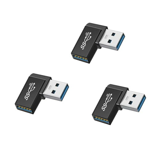 USB変換アダプタ 3個セット USB3.0 メスからオス変換コネクタ USB コネクタ USB 3.0 アダプタ 90度 L型 直角 オスからメス変換コネクタ 10Gbps 高速データ転送 携帯パソコン等対応 USB変換アダプタ 3個セット USB3.0 メスからオス変換コネクタ USB コネクタ USB 3.0 アダプタ 90度 L型 直角 オスからメス変換コネクタ 10Gbps 高速データ転送 携帯パソコン等対応