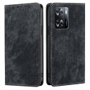 OPPO A77 4G 対応 ケース 防塵 耐衝撃 傷つけ防止 軽量 手作り PUレザー カード収納 RFID磁気防止 マグネット スタンド機能 ケース 手帳型 OPPO A77 4G 用 (ブラック)