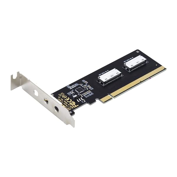 PCIE PCI-Express 16x - Dual Oculink SFF-8612 SFF-8611 8X VROCアダプター メインボード SSD グラフィックスカード用