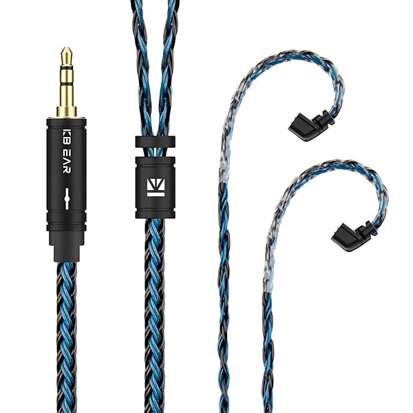 イヤホン 交換用ケーブル QDC 3.5mm KBEAR ST16 KBX4991 5N 単結晶銅銀メッキ 16芯 イヤモニ アップグ..