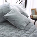 ラビットファー タッチ クッションカバー 約45×45cm フェイクファー ファー あったか スモーキーグレー SN-27-300-33