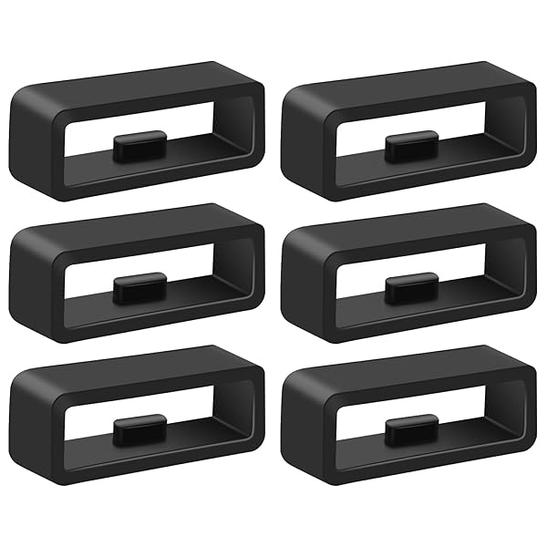 Garmin 交換用ベルトバックル シリコン製, 18mm 時計ベルト ガーミン用バンドループ ラバーバンド用遊..