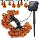 ソーラーLEDイルミネーション ハロウィン 装飾 飾り ライト カボチャ イルミネーション パンプキン サクラ LED ライト 充電式 イルミ 屋内 屋外 防雨 祝日装飾 (30球)(3)