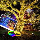 【2色切替タイプ】ソーラー式LEDイルミネーションライト クリスマス ツリ 300球 24m 防水 ストリングライト 複数連結可 TYPEC充電可 11パターン...