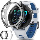【2個入】対応Garmin(ガーミン)Foreruner 265S 専用ケース Foreruner 265S カバー ソフト TPU材質 ぴったり対応 擦り傷防止 軽量 防衝撃(フイルムなし)ガーミンgarmin 265S 保護ケース ガーミン265