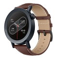 22mm レザーバンド For 用の CMF by Nothing Watch Pro 2/Amazfit Bip 6 /5 Unity/ 5 対応 バンド P...