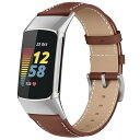 レザーバンド Fitbit charge 6/5 対応 バンド PUレザー素材 ベルト ソフト 柔軟性 ビジネス風 交換ベルト レディース&メンズ 革製ストラッ...