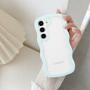 Galaxy S24 ケースクリア SC-51E / SCG25 TPU バンパー ウェーブ おしゃれ 韓国 可愛い ケース 透明 薄型 軽量 耐衝撃 スマホケ...