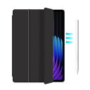 For Xiaomi Pad 7/7 Pro ケース タブレットケース 耐衝撃 三つ折りスタンド シリコン PUレザー 擦り傷防止 オートウェイクアップ/スリープ機能 汚れ防止 軽量 xiaomi pad 7 11.2インチ 用 保護カバー(ブラック(2)