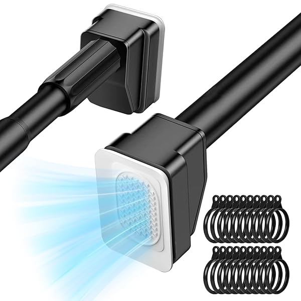 【超強力・穴あけ不要】突っ張り棒 強力吸盤付き 強い負荷 伸縮棒 耐荷重100kg 長さ調節可能 120~200cm..
