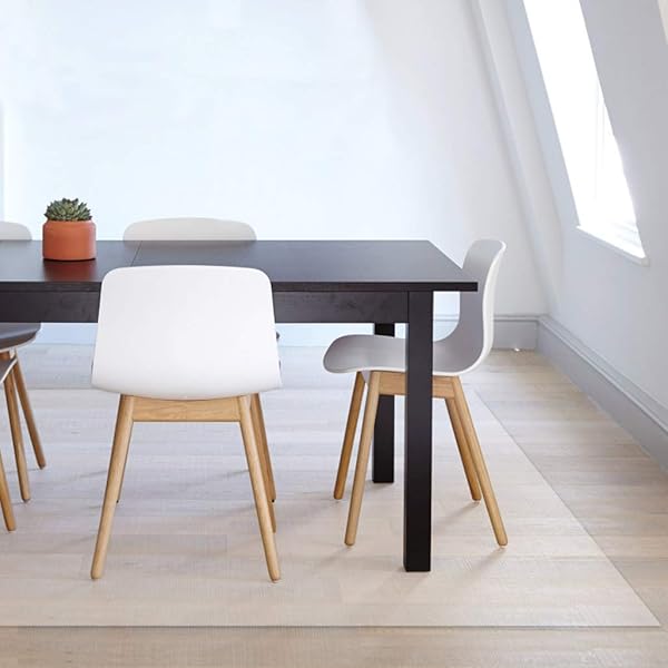 PVC製 透明 チェアマット ラグ カーペット 長さ40cm-200cm キッチンマット 幅40cm-140cm クリアマット ..