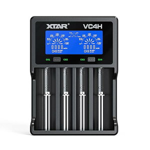 VC4H リチウム充電器 電池充電器 3.6V/3.7Vリチウムイオン電池 10400~32650 保護回路付21700電池対応 1.2V ニッケル水素電池/ニカド電池対応 AAAA/AAA/AA/A/SC/C Type-C入力 バッテリー活性化機能
