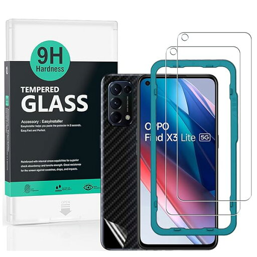 Oppo Reno 5/Find X3 Lite 5G ガラスフィルム 2 枚保護フィルム ガイド枠付き 背面シート(1枚) すり傷防止耐衝撃硬度 9H強化ガラスフィルム【滑らかな手触り】【気泡ゼロ】【指紋認証対応 超簡単貼り付け】 Oppo Reno 5/Find X3 Lite 5G ガラスフィルム 2 枚保護フィルム ガイド枠付き 背面シート(1枚) すり傷防止耐衝撃硬度 9H強化ガラスフィルム【滑らかな手触り】【気泡ゼロ】【指紋認証対応 超簡単貼り付け】