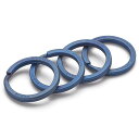 チタン キーリング キーホルダー メンズ 二重リング (二重キーリング 25mm ブルー*4個)