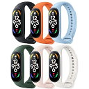 for xiaomi smart band 7換えバンド 【公式と同じ6色セット】 Mi band 7用ベルト シャオミ スマートバンド 7 交換ベルト Xia...