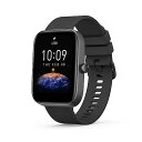 20mm バンド for Amazfit Bip 3 バンド, Amazfit Bip 3 Pro/Bip U Pro バンド 交換ベルト 新しいシリコン製ハンド 柔らかい 調節可能 (ブラック)|詳細画像