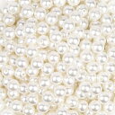 パールビーズ 300個手芸用 ラウンド 丸玉 パール 穴付き ホワイト ハンド パール パーツ 箱入り 手芸材料 手作り 素材 (10mm 両穴)…