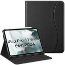 iPad Pro 11インチ(M4) ケース 2024 保護カバー Apple Pencil 収納可能 Apple Pencil Proワイヤレス充電対応 2つ折スタンド マルチ視角 オートスリープ機能付き 傷つけ防止 PU合成レザー(1ブラック)