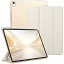 iPad Air 13インチ(M3/M2) ケース 2025/2024 半透明ソフトTPUバックカバー Apple Pencil 収納可能 Pencil Proワイヤレス充電対応 三つ折スタンド スリープ機能 軽量 薄型 傷つけ防止 PU合成レザー(2)