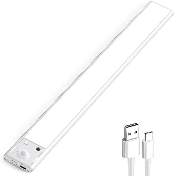 センサーライト 室内 LED 人感センサー 充電式 30cm バーライト マグネット リモコン付き 無段階調光 ..