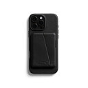 Mod Phone Case + Wallet iPhone 16 Pro Max用 薄型のiPhoneレザーケース スマホウォレット - Black