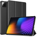 Xiaomi Pad 7/Pad 7 Pro 11.2インチ ケース Mi Pad 7/7 Pro シャオミパッド7 保護ケース 手帳型保護カバー スタンドケース オートスリープ対応 PC+PU製 軽量 汚れ防止/耐衝撃 Black