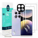 Xiaomi Redmi Note 14 Pro 4G TPUフィルム 2 枚ハイドロゲルフィルム ガイド枠付き レンズカバー(1枚) 背面シート(1枚) 優れている弾力性と柔軟性TPU素材保護シート 【全面吸着】【気泡ゼロ】【指紋認証対応 超簡単貼
