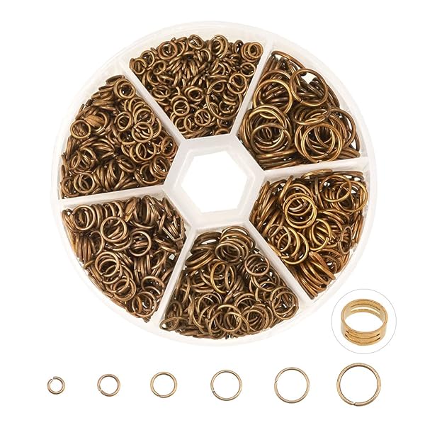 約1745個/箱 鉄製 マルカン 4-10mm直径 丸カン リング ジャンプリング 丸環 基礎パーツ 金具セット 指..