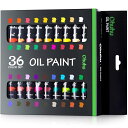 油絵具 セット 36色 油絵 油絵の具 絵の具 絵画 画材 セット初心者 大人 男の子 女の子 12ml ペイント チューブ