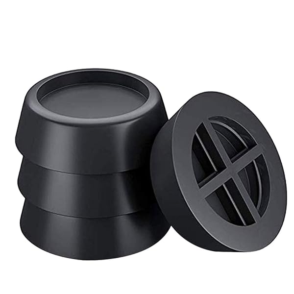 洗濯機 かさ上げ 防振ゴム 台 防音 滑り止め 家具 転倒防止 除湿 排水溝 【4枚入り】乾燥機 底上げ 高さ調節 防音 ゴムマット ホワイト冷蔵庫 机 ソファ...