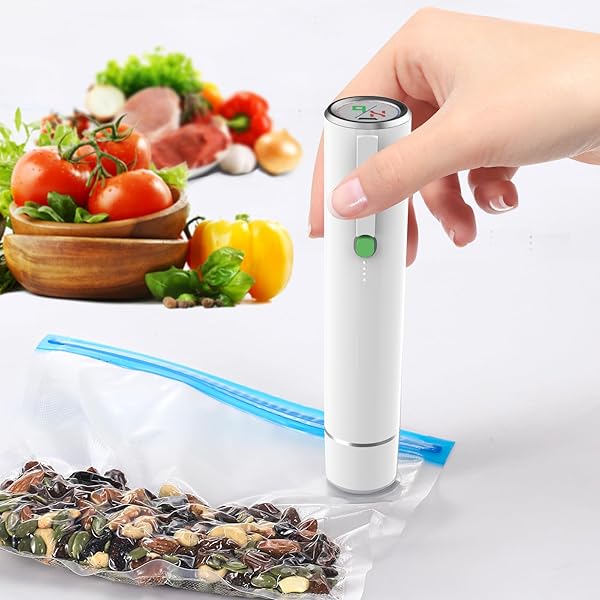 真空パック機 真空ポンプ 真空パック器 手持ち 家庭用真空パック器 真空保存容器 フードシーラー 真空シーラー 圧縮 食品保存 手軽 片手操作 真空パック機 専用袋不要 コードレス使用 真空パック 衣類保存 真空吸引 空気抽出 真空機 ワンタッチ 水