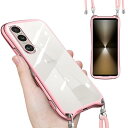 Xperia 1 VI SO-51E 用 ケース クリア ショルダー ストラップ付き Xperia 1 VI so-51e 用 カバー 透明 肩掛け 斜めかけ TPU シリコン メッキ加工 耐衝撃 全面保護 薄型 韓国 可愛い 縄掛け エクスペリア