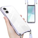 Xperia 10 VI SO-52E ケース クリア ショルダー ストラップ付き エクスペリア10 VI so-52e カバー 透明 肩掛け 斜めかけ TPU シリコン メッキ加工 耐衝撃 全面保護 薄型 韓国 可愛い 縄掛け Xperia 10