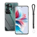 For Oppo Reno11 A ケース 軽量 TPU アジャスタブル・ランヤード付耐衝撃 落下防止 耐摩耗性 防水性 指紋防止 より良い滑り止め すり傷防止 ストラップホール Oppo Reno11 A 保護カバー(クリア)
