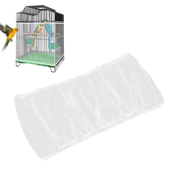 鳥かご ケージ カバー 1枚入り鳥籠 カバーメッシュ ネットカバー 防塵 エサの飛び散り防止 伸縮 通気性..