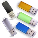 フラッシュドライブ USBメモリ2.0スティックマルチカラー 5個セット (512MB, 低容量, 512GBではない)(2)