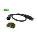 (0.5メートル)DMXステージライトケーブル、DJ XLRケーブル、 3ピンオスXLR - 5ピンメスXLR DMXターンアラウンド接続、Blue Yeti Pro用、ムービングヘッドライトパーライトスポットライト(0.5 DMX 3Pin M)(2)
