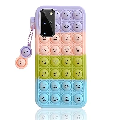 MuZiF Galaxy S20+ Plus ケース シリコン かわいい キャラクター 笑い顔 立体効果 ソフト TPU保護カバー 衝撃吸収 プレゼントト 人気 耐衝撃 携帯カバー Samsung Galaxy S20 Plus 6.7インチ スマホ