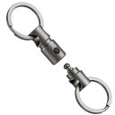 KA24チタン両端回転式コネクター キーリング 分離式キーリング カーキーアクセサリ 360度回転 チタン製 車キーホルダー メンズ スマートキー 紛失防止 小型 軽量 キーリング付き