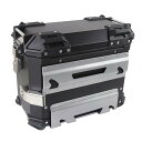 1 ペア 35L ユニバーサル オートバイ サイド ストレージ ボックス アルミニウム合金 荷物ケース クイック リリース バイク サイド キャリア 防水 左右オーガナイザー 衝突防止 & 衝撃吸収 鍵4個付き
