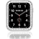 対応Apple Watch7/8 保護ケース 41mm アップルウォッチ 7 金属カバー 彩りラインストーン 傷防止 お洒落 キラキラ 装着簡単 Apple Watch 8 保護バンパ(41mm|シルバー)