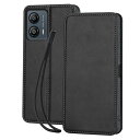 Motorola Moto G53y G53j 5G ケース 手帳型 モトローラ g53y g53j スマホケース レザー カード収納 内蔵マグネット式 ブラッ...