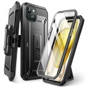 iPhone 15 ケース 6.1インチ 2023 全面保護 耐衝撃性 米軍事規格取得 ケースと液晶保護フィルム一体型 腰かけクリップ付き 防塵 スタンド・リン...