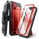 iPhone 15 ケース 6.1インチ 2023 全面保護 耐衝撃性 米軍事規格取得 ケースと液晶保護フィルム一体型 腰かけクリップ付き 防塵 スタンド・リン...